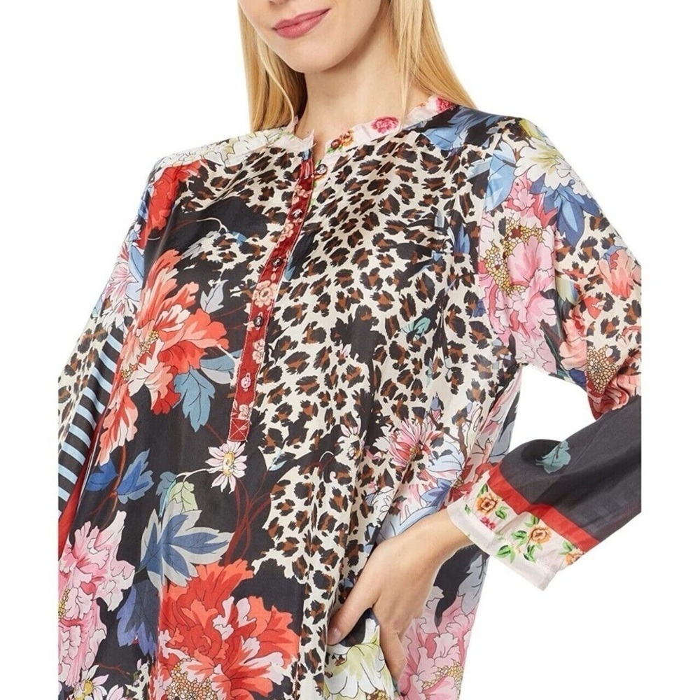 Johnny Was Silk Ontari Cordia Tunic Small